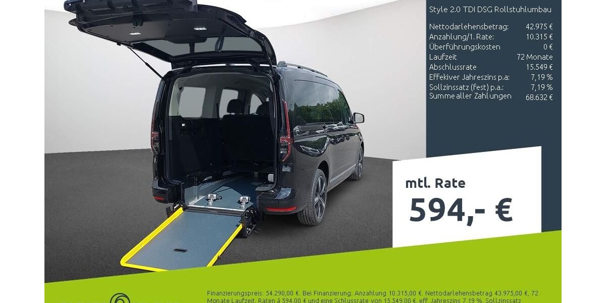 VW Caddy Maxi 1.500 km 52.990 &euro; Borken 46325