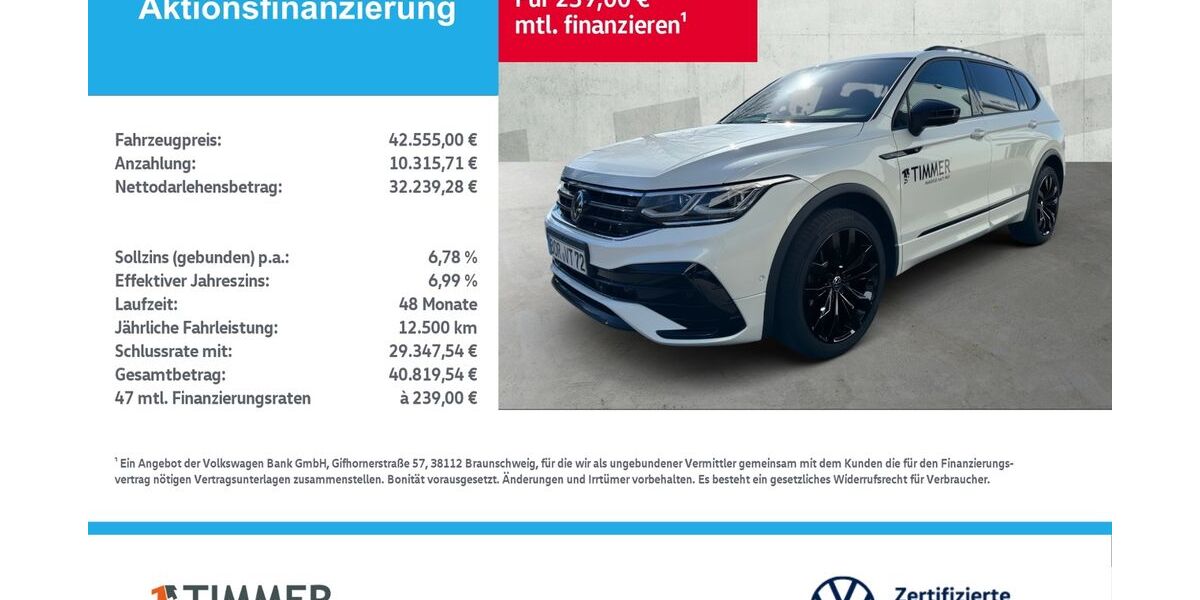 VW Tiguan Allspace 42.999 km 42.555 &euro; Borken 46325