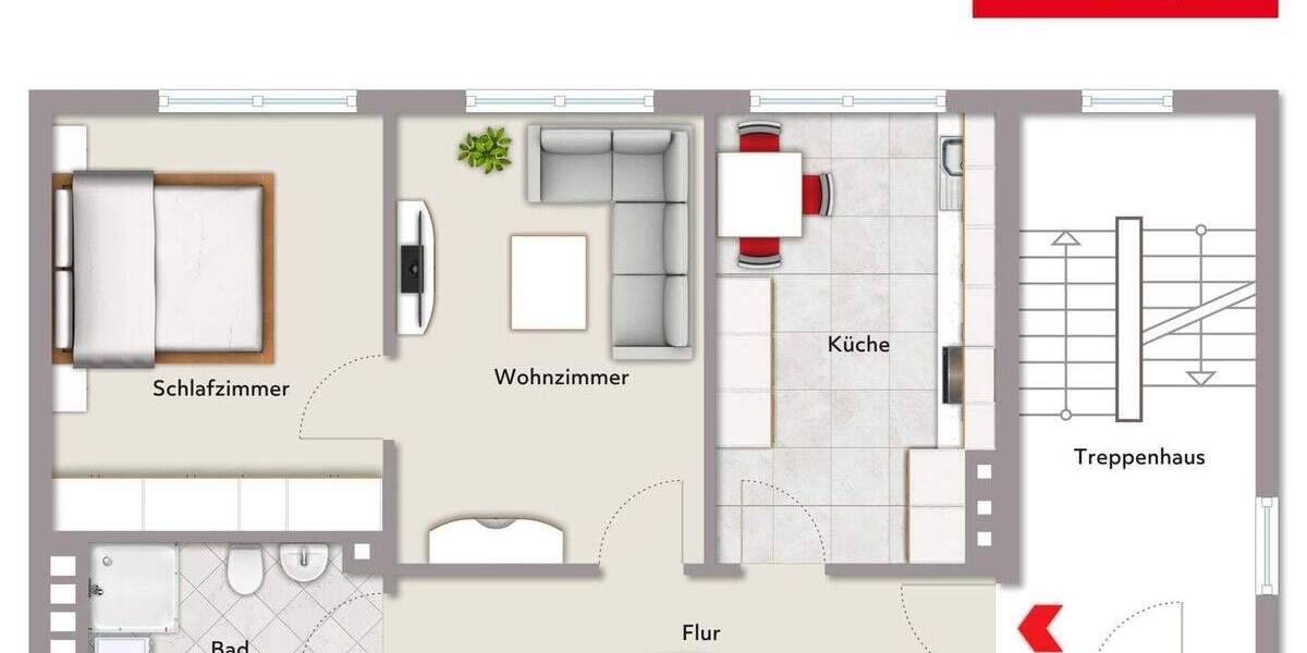 Etagenwohnung Gladbeck Mitte - 2 Zimmer, 60 m&sup2;, 450&euro; | Angebot:25674663