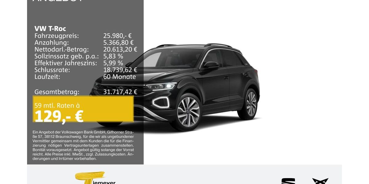 VW T-Roc 19.193 km 25.280 &euro; Gelsenkirchen OT Beckhausen 45899