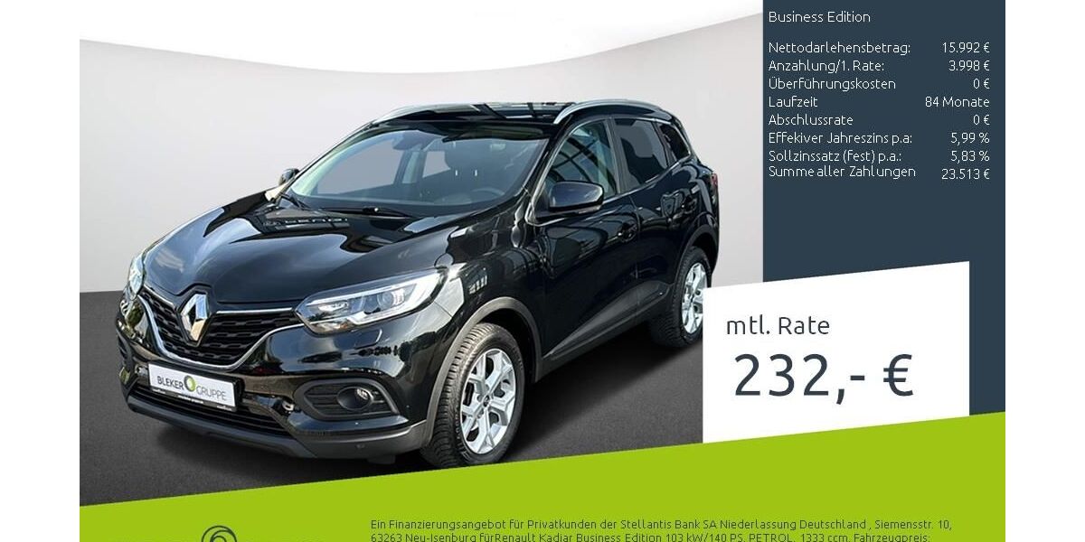 Renault Kadjar 29.587 km 19.540 &euro; Dülmen 48249