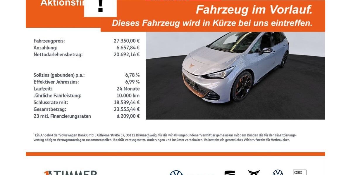 Cupra Born 15.635 km 27.350 &euro; Dülmen 48249