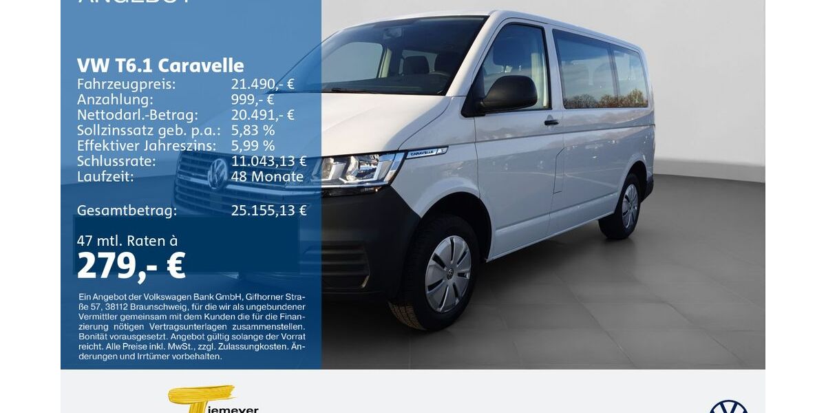 VW T6 Caravelle 91.169 km 20.790 &euro; Dorsten 46282