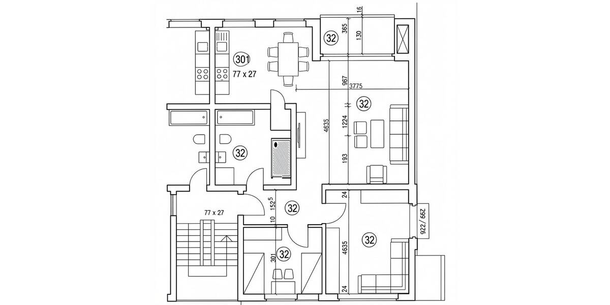 Etagenwohnung Essen Schuir - 3 Zimmer, 85 m&sup2;, 289.800&euro; | Angebot:26318859