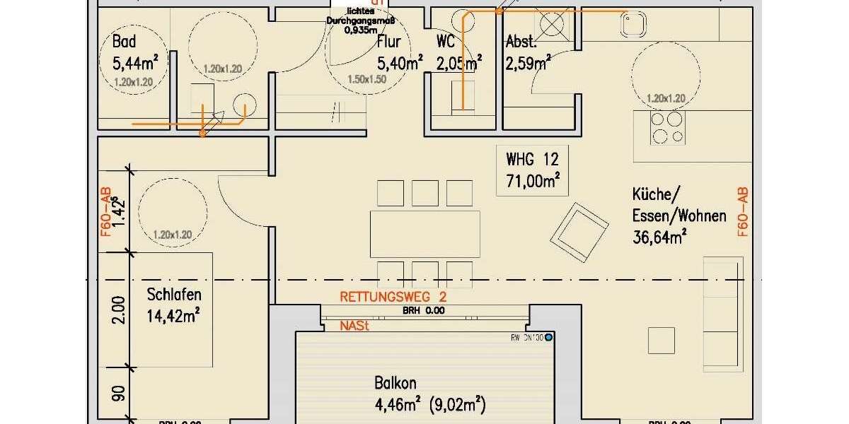 Etagenwohnung Borken - 2 Zimmer, 71 m&sup2;, 925&euro; | Angebot:26255742