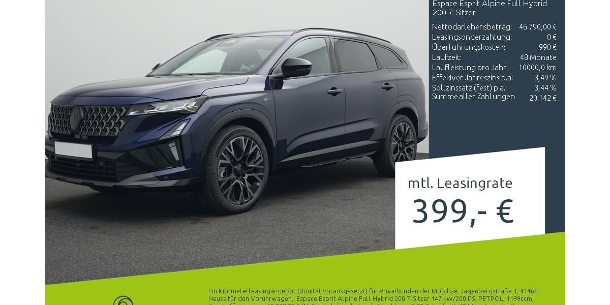 Renault Espace 5.000 km 44.840 &euro; Borken 46325