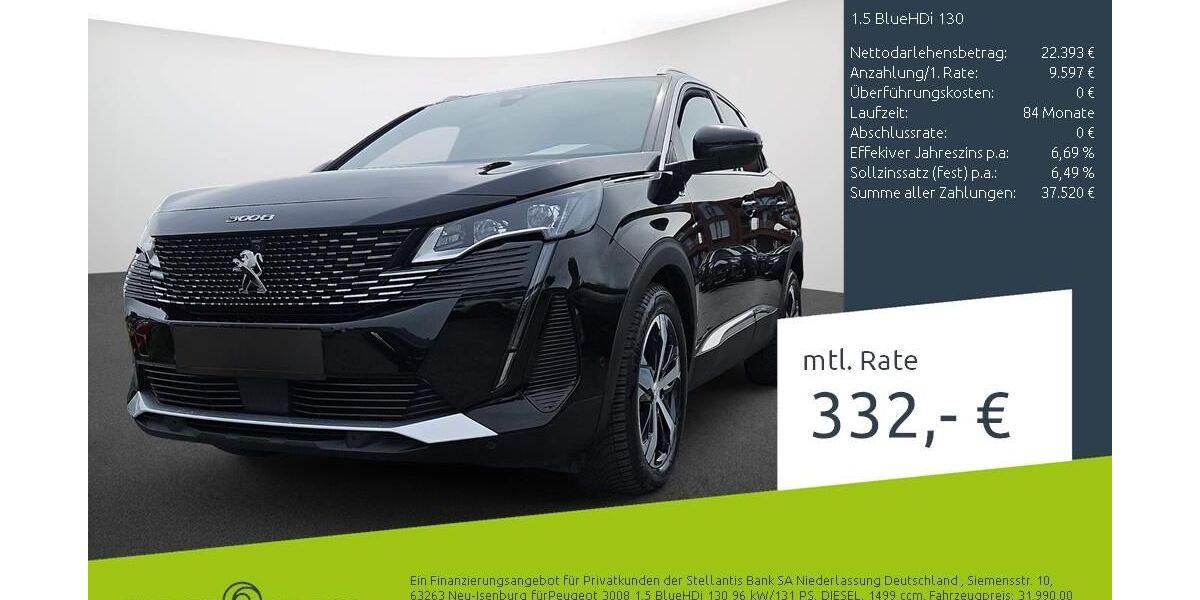 Peugeot 3008 21.955 km 29.880 &euro; Dülmen 48249