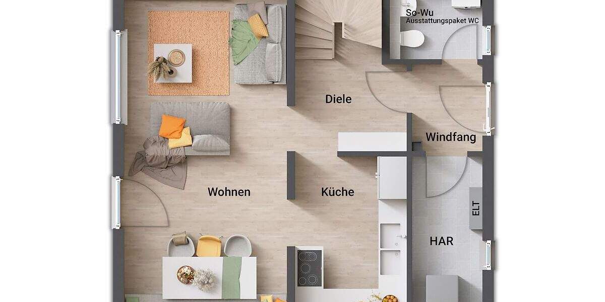 Mehrfamilienhaus, Wohnhaus Dülmen Merfeld - 3 Zimmer, 100 m&sup2;, 381.580&euro; | Angebot:25690209