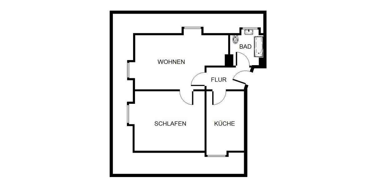 Etagenwohnung Gelsenkirchen Scholven - 2.5 Zimmer, 39 m&sup2;, 249&euro; | Angebot:26149931