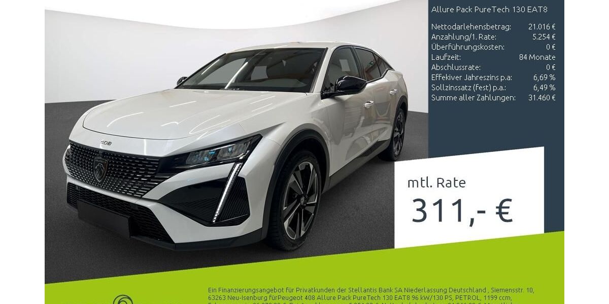 Peugeot 408 41.308 km 25.799 &euro; Dülmen 48249