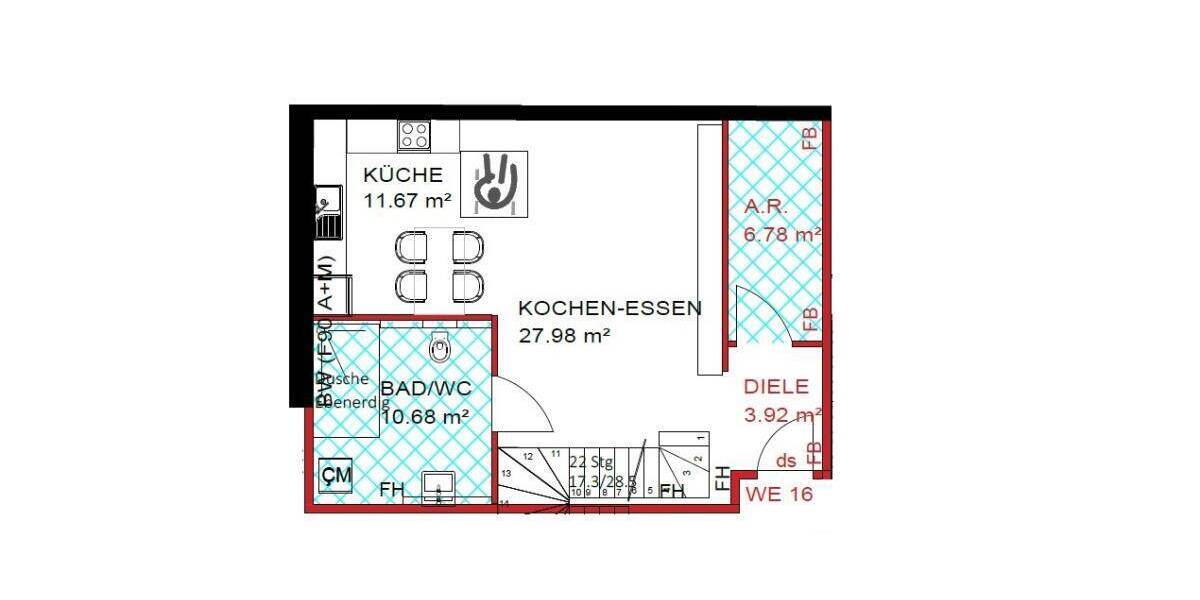 Etagenwohnung Oberhausen Altstadt-Süd - 3 Zimmer, 115 m&sup2;, 1.285&euro; | Angebot:26066583