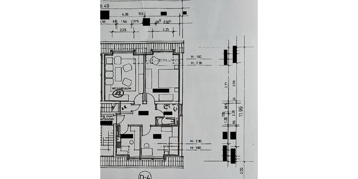 Dachgeschoßwohnung Essen Stadtbezirk VII - 3.5 Zimmer, 73 m&sup2;, 560&euro; | Angebot:26050317
