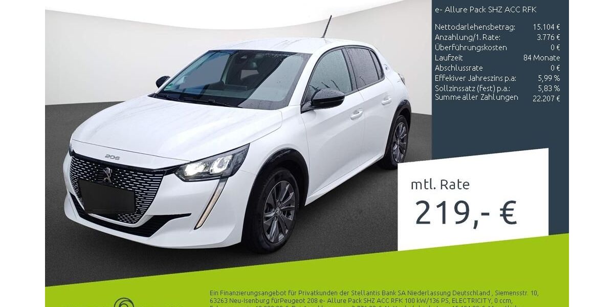 Peugeot 208 23.874 km 19.789 &euro; Borken 46325