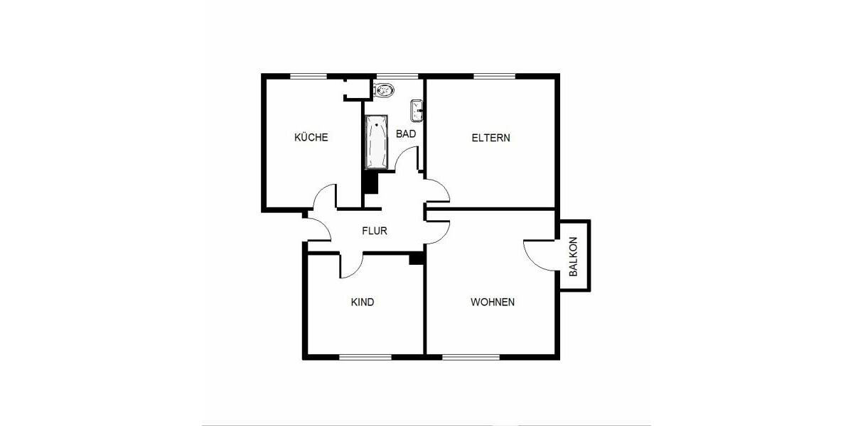 Etagenwohnung Bochum Altenbochum - 3 Zimmer, 68 m&sup2;, 726&euro; | Angebot:26275310