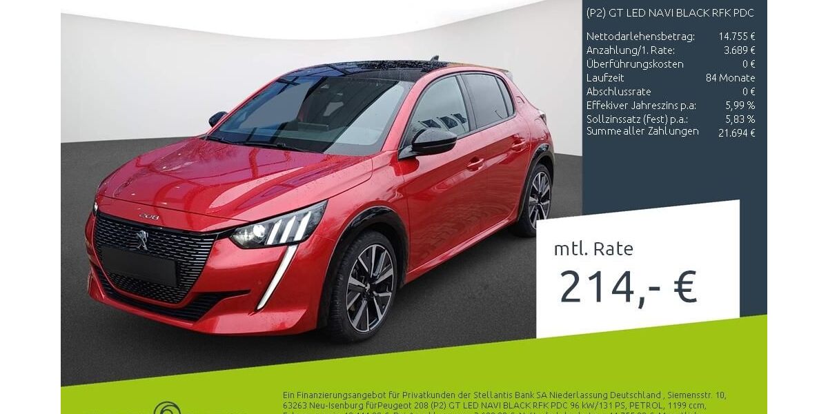 Peugeot 208 17.564 km 17.989 &euro; Borken 46325