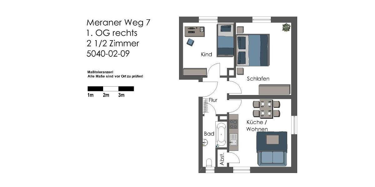 Etagenwohnung Gelsenkirchen Gelsenkirchen-Mitte - 2.5 Zimmer, 56 m&sup2;, 350&euro; | Angebot:26275235