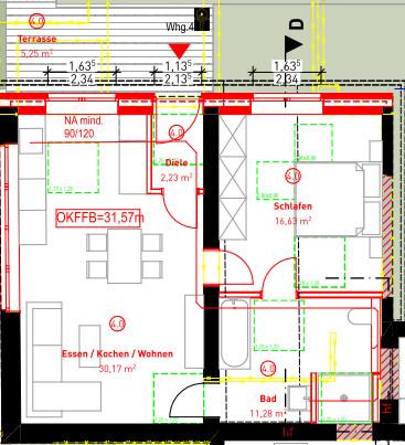 Erdgeschoßwohnung Rhede - 2 Zimmer, 65 m&sup2;, 910&euro; | Angebot:23671467