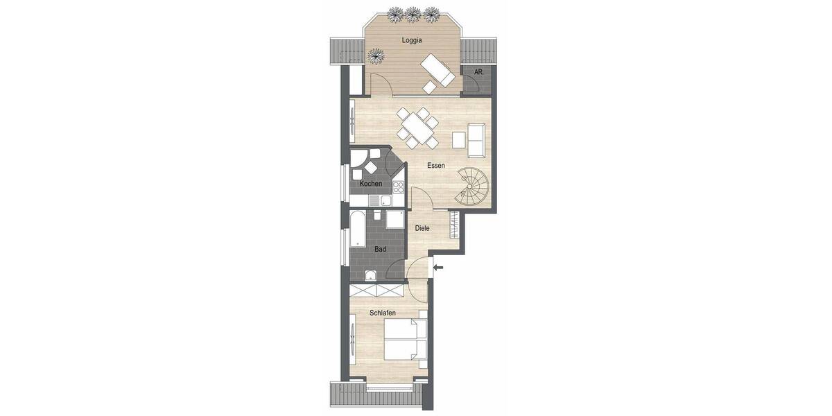 Etagenwohnung Borken - 3 Zimmer, 64 m&sup2;, 179.000&euro; | Angebot:26751325