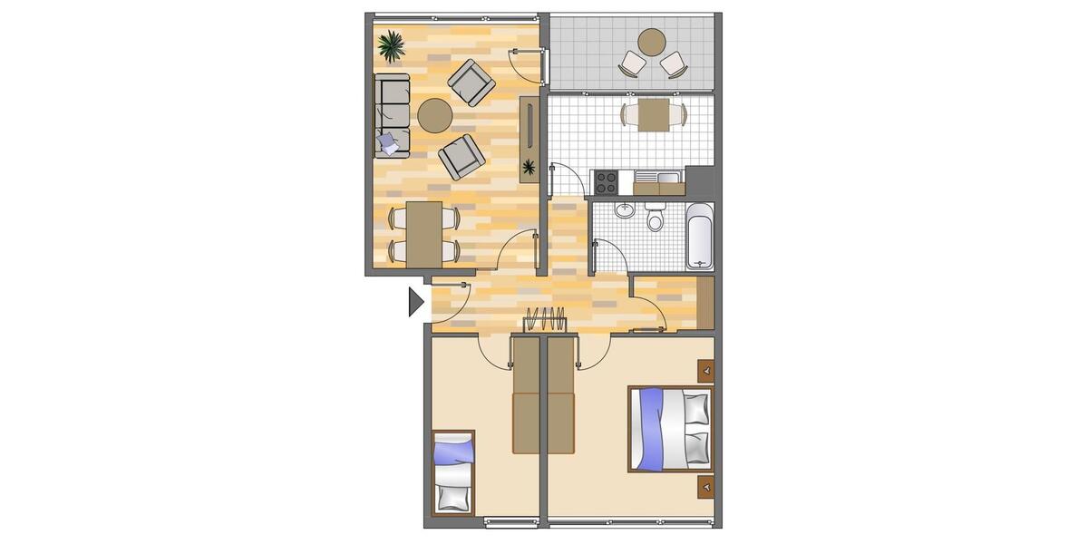 Etagenwohnung Gelsenkirchen Gelsenkirchen-Nord - 3 Zimmer, 75 m&sup2;, 499&euro; | Angebot:25433196