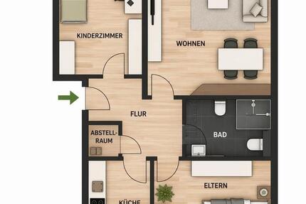 Wohnung Bochum Bochum-Mitte - 3.5 Zimmer, 73 m&sup2;, 972&euro; | Angebot:26286771