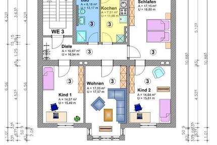 Wohnung Duisburg Rheinhausen - 4 Zimmer, 90 m&sup2;, 170.000&euro; | Angebot:27079316