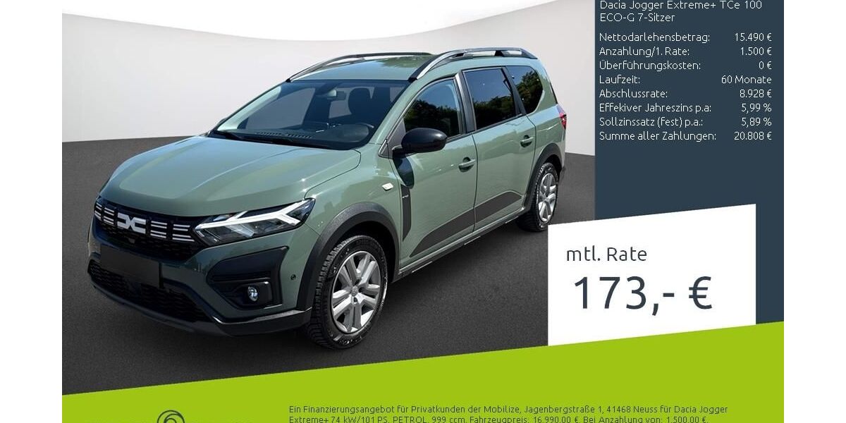 Dacia Jogger 54.980 km 16.990 &euro; Borken 46325