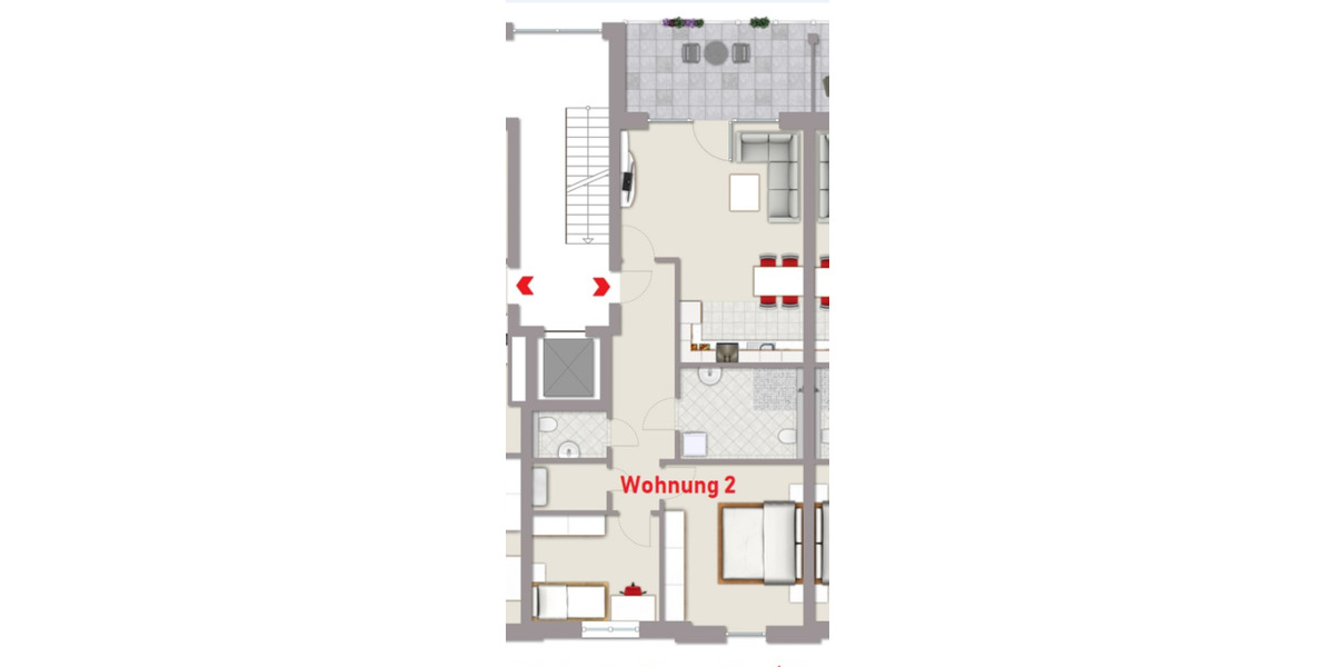 Etagenwohnung Rhede - 3 Zimmer, 86 m&sup2;, 1.095&euro; | Angebot:25017122