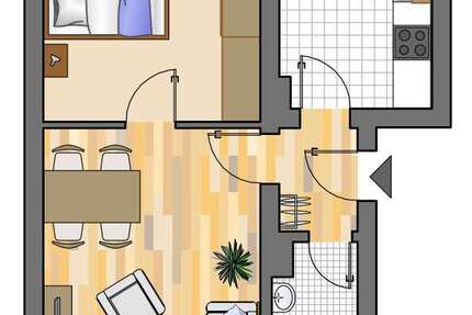 Wohnung Herten Herten-Süd-West - 2.5 Zimmer, 49 m&sup2;, 379&euro; | Angebot:27339426