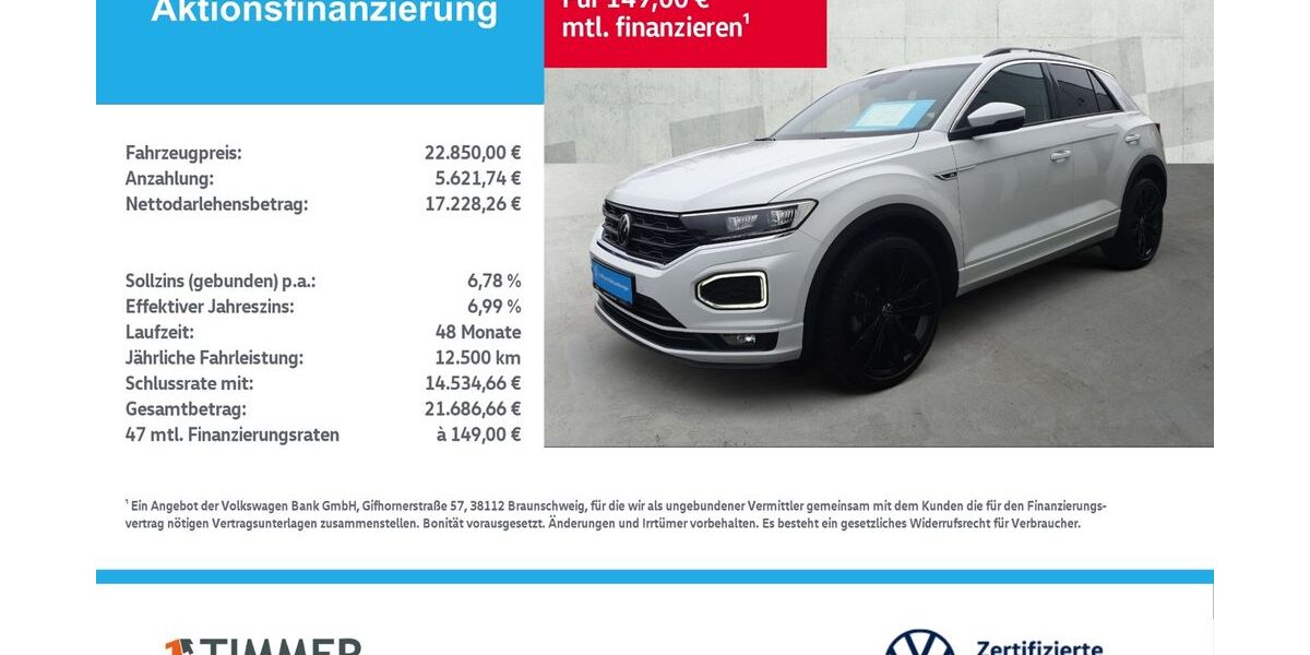 VW T-Roc 45.356 km 22.850 &euro; Borken 46325