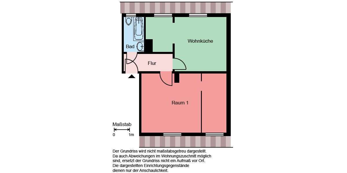 Etagenwohnung Datteln Meckinghoven - 2 Zimmer, 45 m&sup2;, 377&euro; | Angebot:26098300