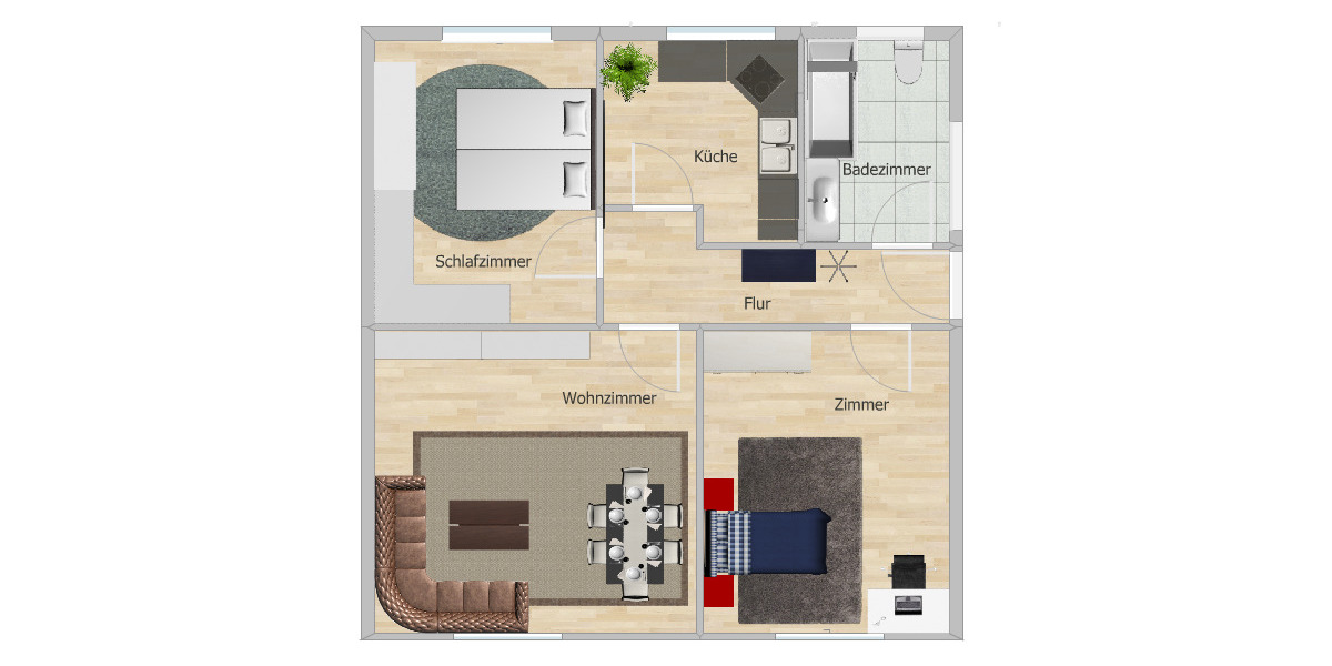 Etagenwohnung Essen Stadtbezirk II - 3 Zimmer, 77 m&sup2;, 998&euro; | Angebot:25859708
