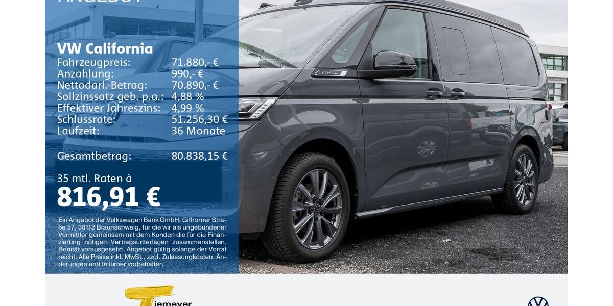 VW T7 California 12.870 km 69.880 &euro; Duisburg 47059