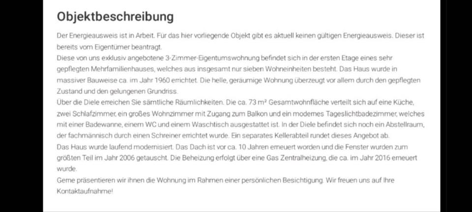 Etagenwohnung Gelsenkirchen Erle - 3 Zimmer, 75 m&sup2;, 168.000&euro; | Angebot:15164525