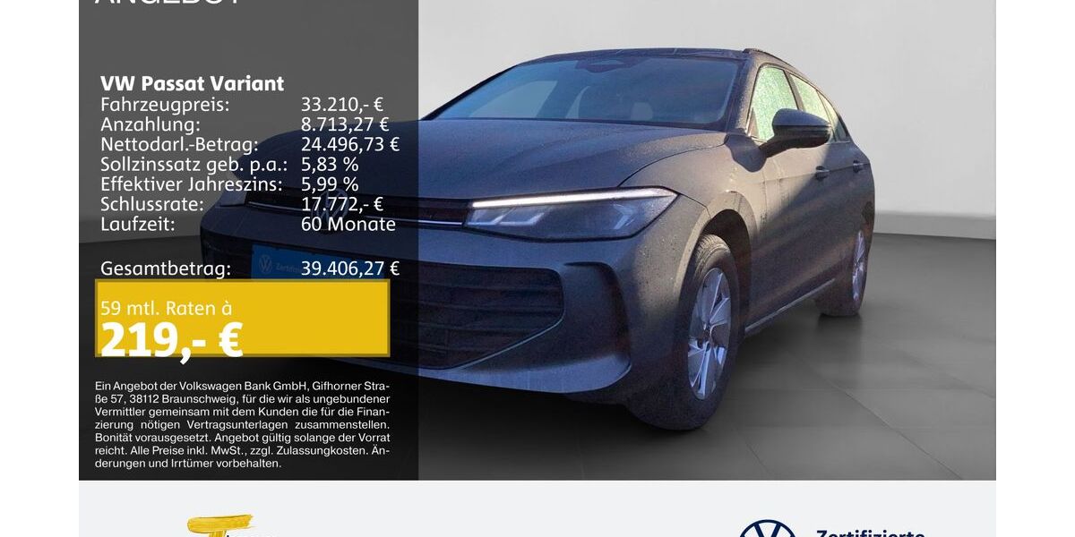 VW Passat Variant 4.999 km 31.860 &euro; Castrop-Rauxel 44575