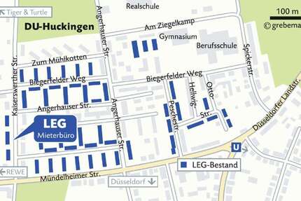 Wohnung Duisburg Huckingen - 2 Zimmer, 42 m&sup2;, 409&euro; | Angebot:25915594