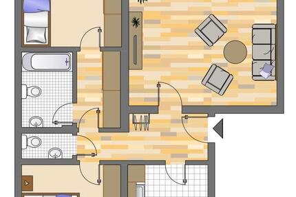 Wohnung Dorsten - 3.5 Zimmer, 80 m&sup2;, 428&euro; | Angebot:25884353