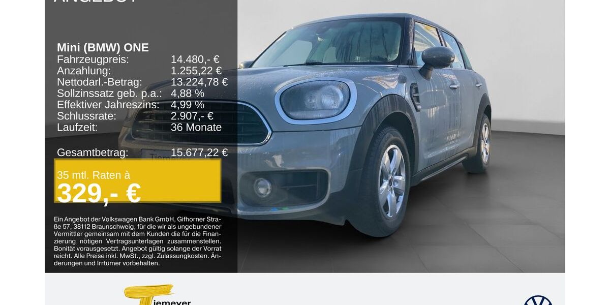 Mini One Countryman 63.021 km 13.490 &euro; Bochum 44892