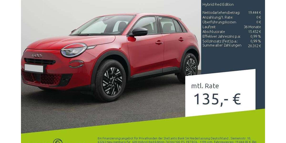 Fiat 600 3.731 km 18.980 &euro; Dülmen 48249