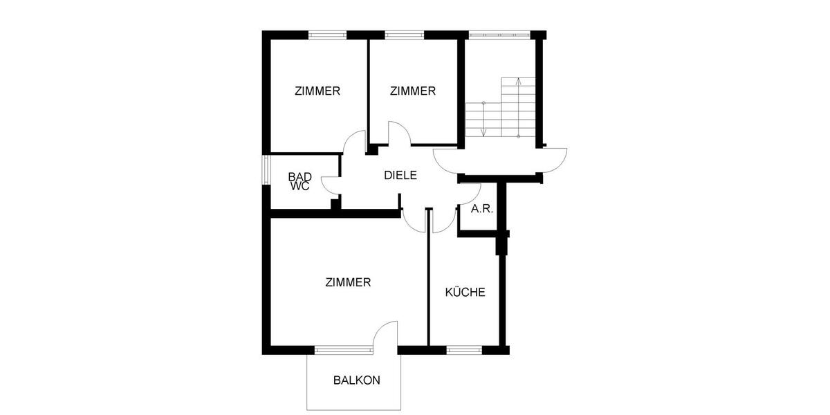 Dachgeschoßwohnung Recklinghausen König Ludwig - 3.5 Zimmer, 73 m&sup2;, 467&euro; | Angebot:25906419