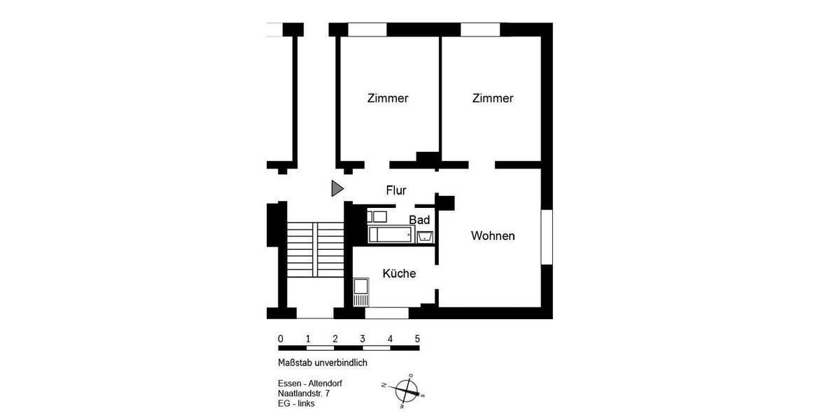 Etagenwohnung Essen Stadtbezirk III - 3 Zimmer, 63 m&sup2;, 499&euro; | Angebot:26042318