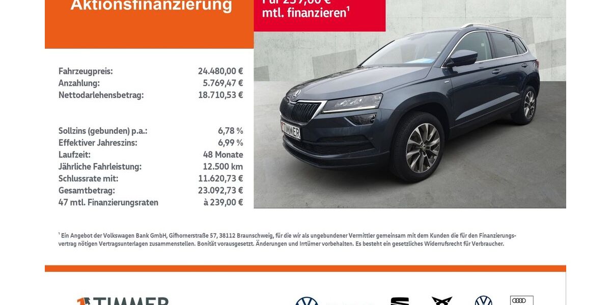 Skoda Karoq 99.505 km 24.480 &euro; Borken 46325