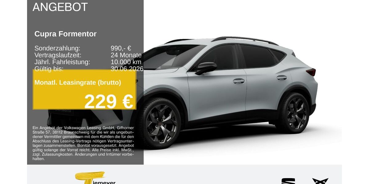 Cupra Formentor 8.963 km 34.640 &euro; Duisburg 47059