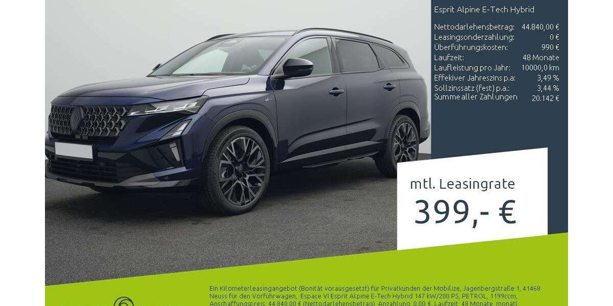 Renault Espace 5.000 km 44.840 &euro; Borken 46325