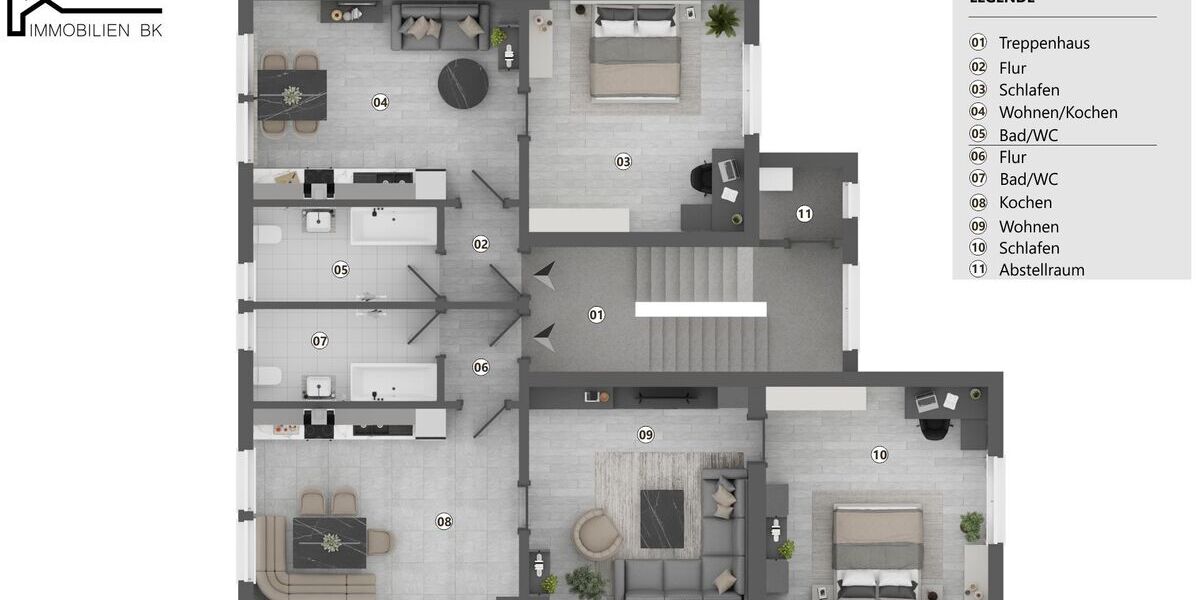 Altbau-Charme mit Geschichte - MFH mit 5 WE und 4 Garagen in Herne - Mehrfamilienhaus, Wohnhaus Herne Altenhöfen | Angebot:25232861