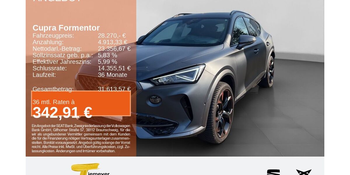 Cupra Formentor 22.378 km 28.270 &euro; Recklinghausen 45663