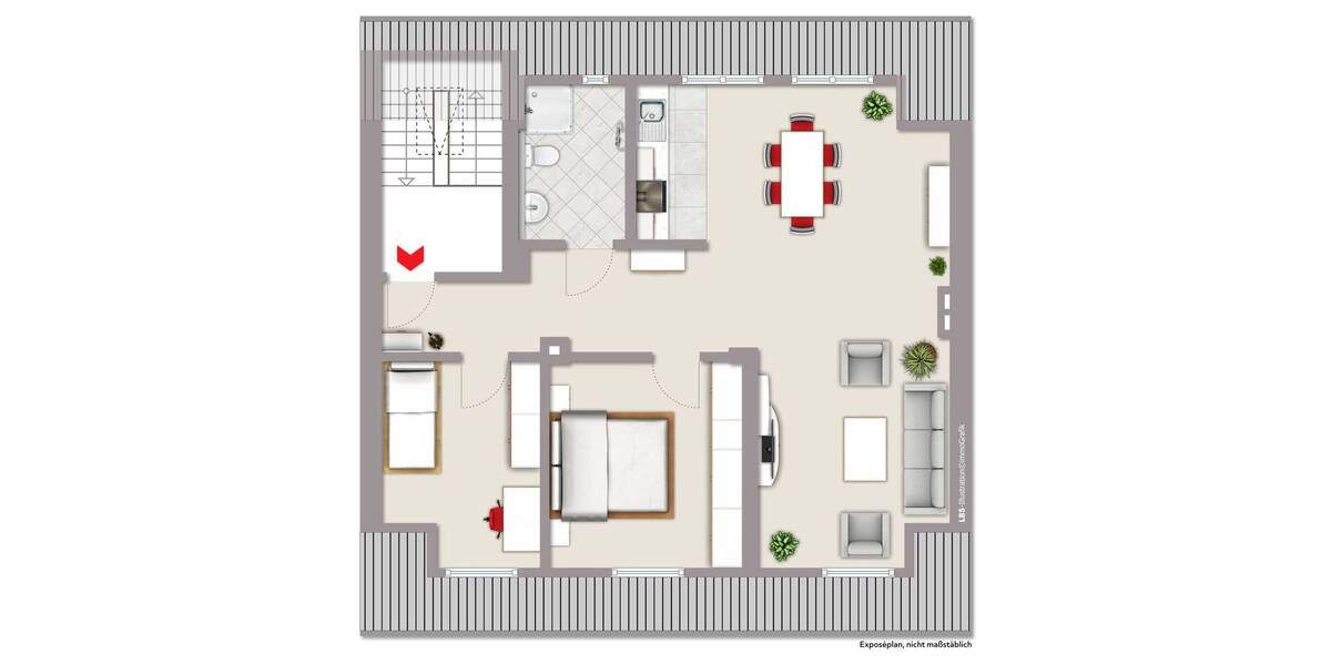 Etagenwohnung Gelsenkirchen Beckhausen - 3 Zimmer, 80 m&sup2;, 179.000&euro; | Angebot:26037116