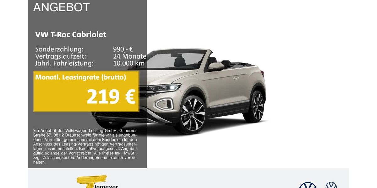 VW T-Roc 9.373 km 30.630 &euro; Marl 45770