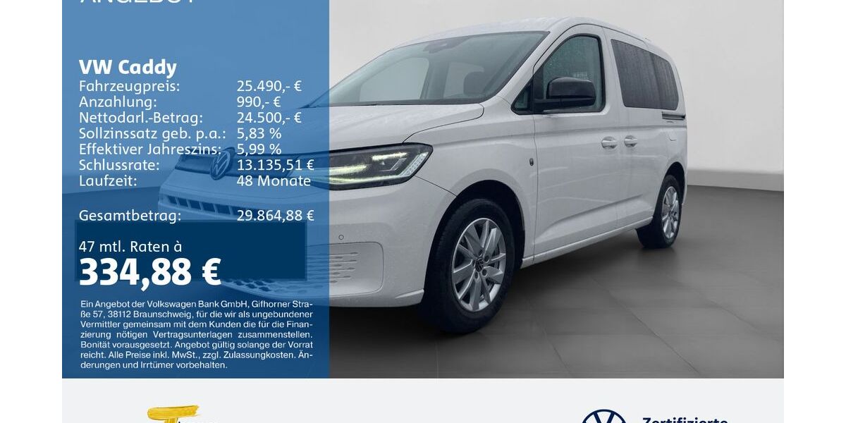 VW Caddy 39.930 km 24.880 &euro; Bochum 44892