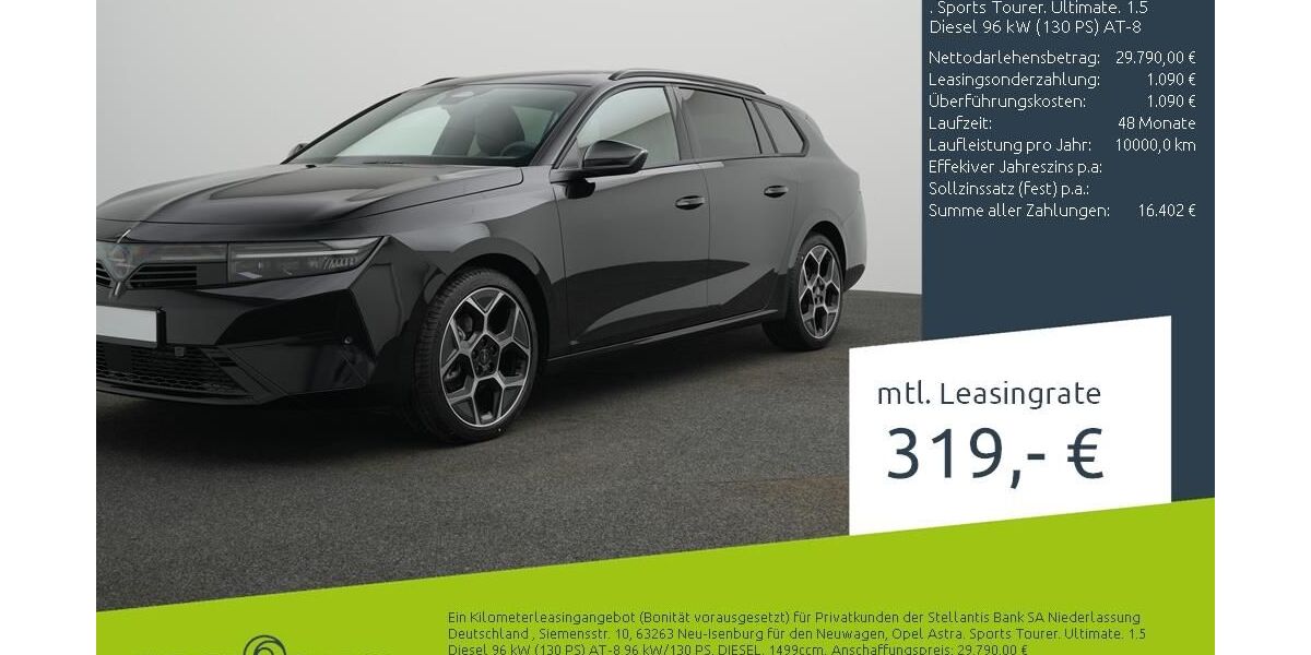 Opel Astra 1.500 km 29.790 &euro; Dülmen 48249