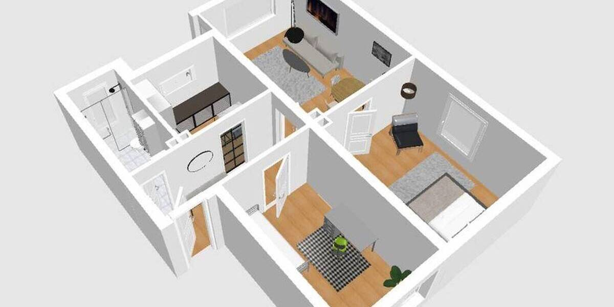 Etagenwohnung Oberhausen Bermensfeld - 3 Zimmer, 60 m&sup2;, 149.750&euro; | Angebot:26727293
